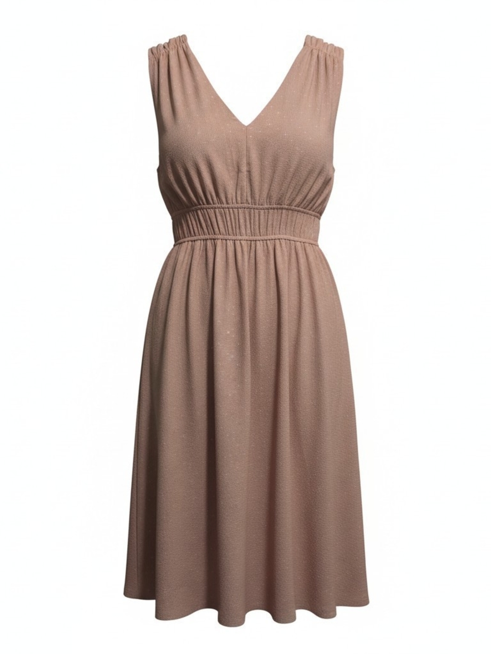 Madewell Sleeveless V-Neck Midi Dress in Blush